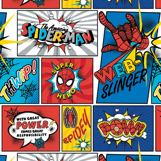 Spider-Man Web Slinger Marvel Kawaii 2 by Camelot Fabrics