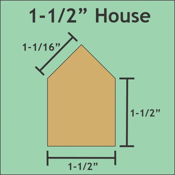 Paper Pieces - 1 1/2" House Small Pack - 52 Pieces