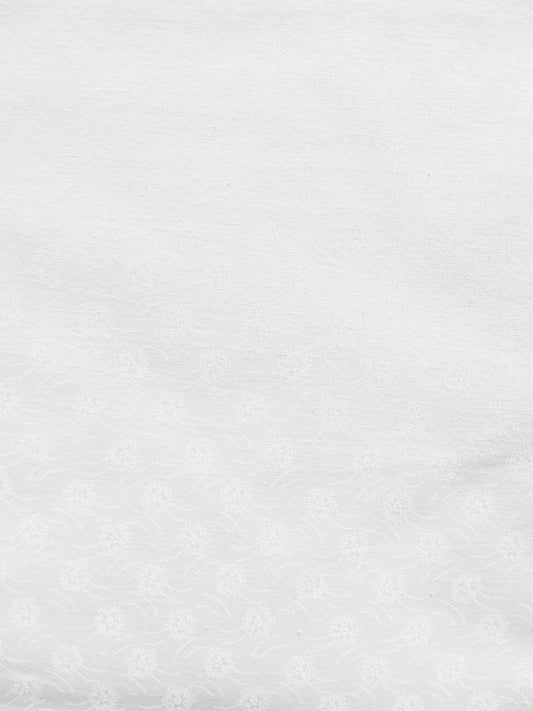 Quilter's Flour IV 398-01W Swirling Florals White on White by Henry Glass Fabrics