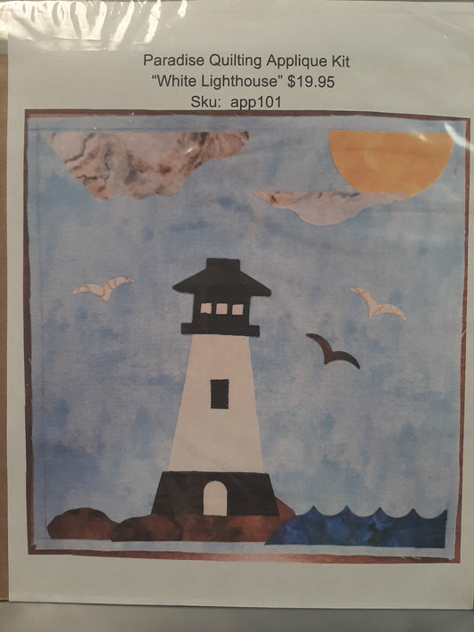 White Lighthouse Applique Kit - App101