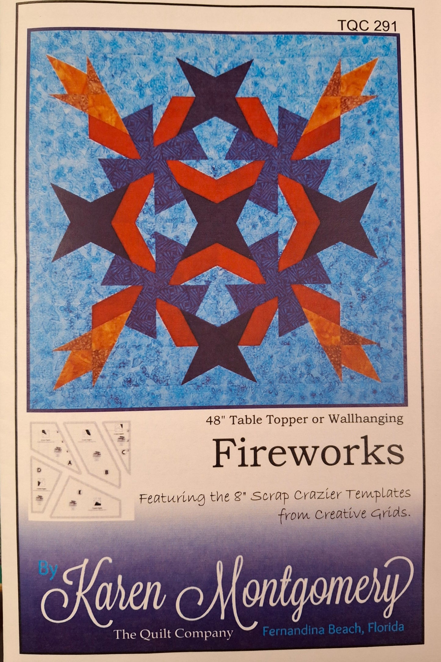 Fireworks 48' Table Topper or Wallhanging By Karen Montgomery