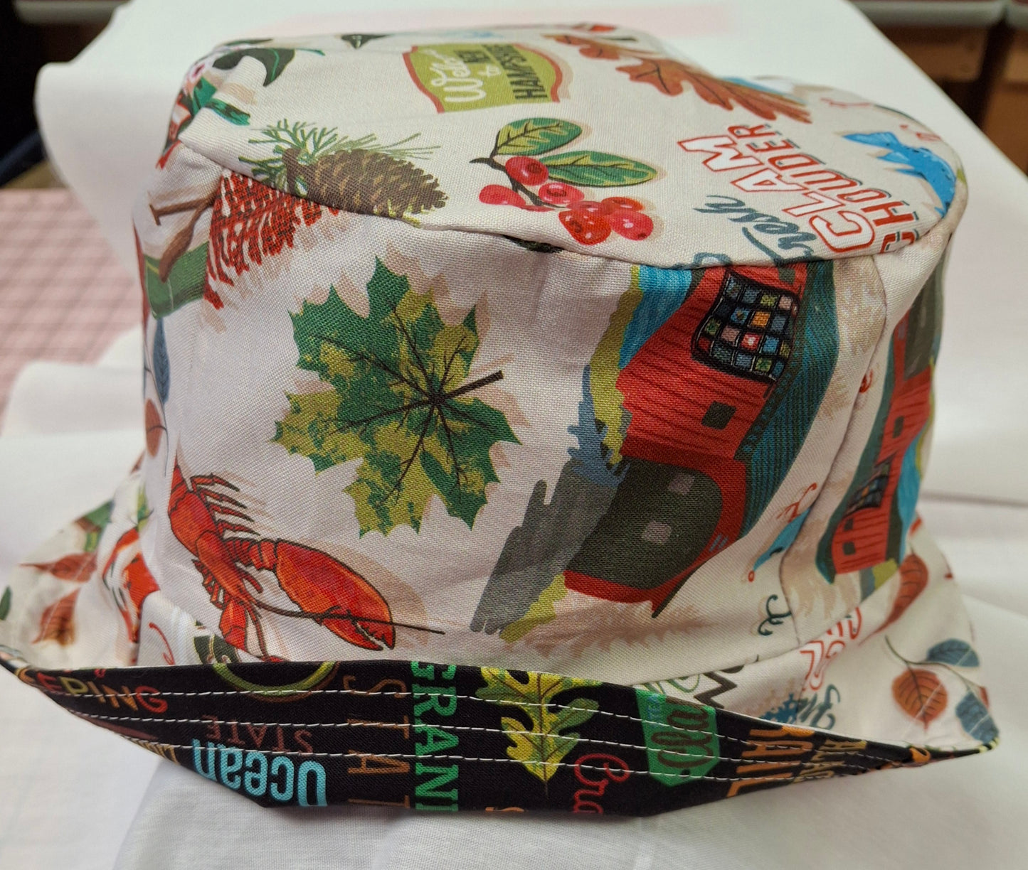 Bucket Hat Kit - All New England Shop Hop Fabric 2024 - Reversible