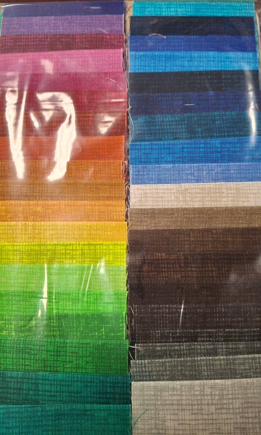 Interwoven - Pkg of 40 - 2 1/2" Strips - 1 of each color in the Line by Jason Yenter for In the Beginning Fabrics
