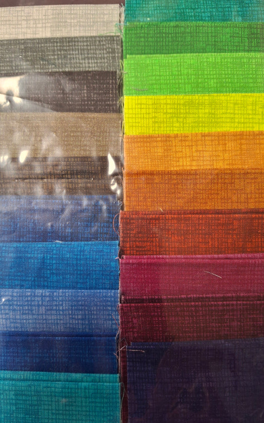 Interwoven - Pkg of 40 - 2 1/2" Strips - 2 each of 20 colors by Jason Yenter for In the Beginning Fabrics