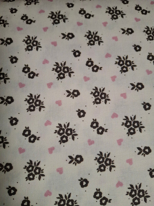 Heart Floral Toss 21190706 by Camelot Fabrics Co