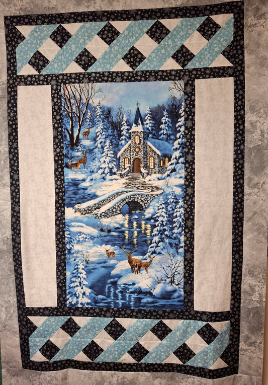 Winter Chapel in the Woods Quilt Kit