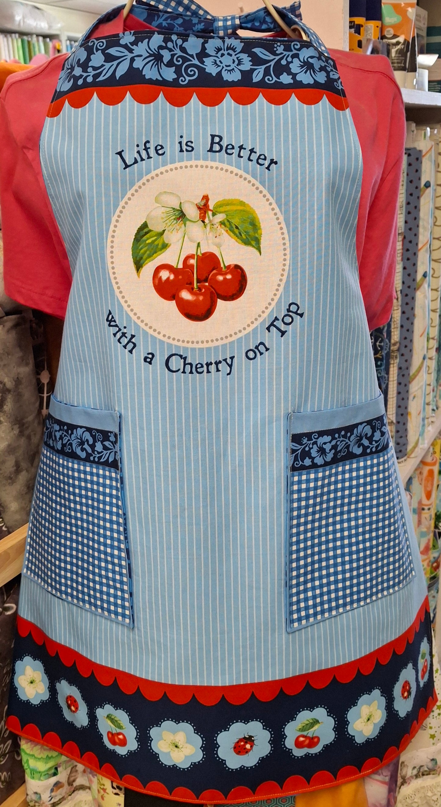 Sweet Cherry Apron Panel Kit by Wilmington Prints (109K)