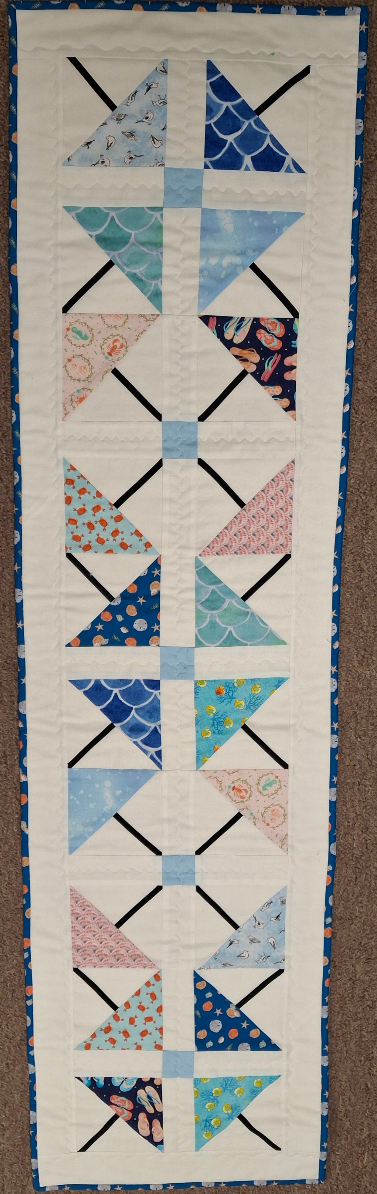 Lil' Umbrellas Table Runner Kit with Pattern by Villa Rosa Designs