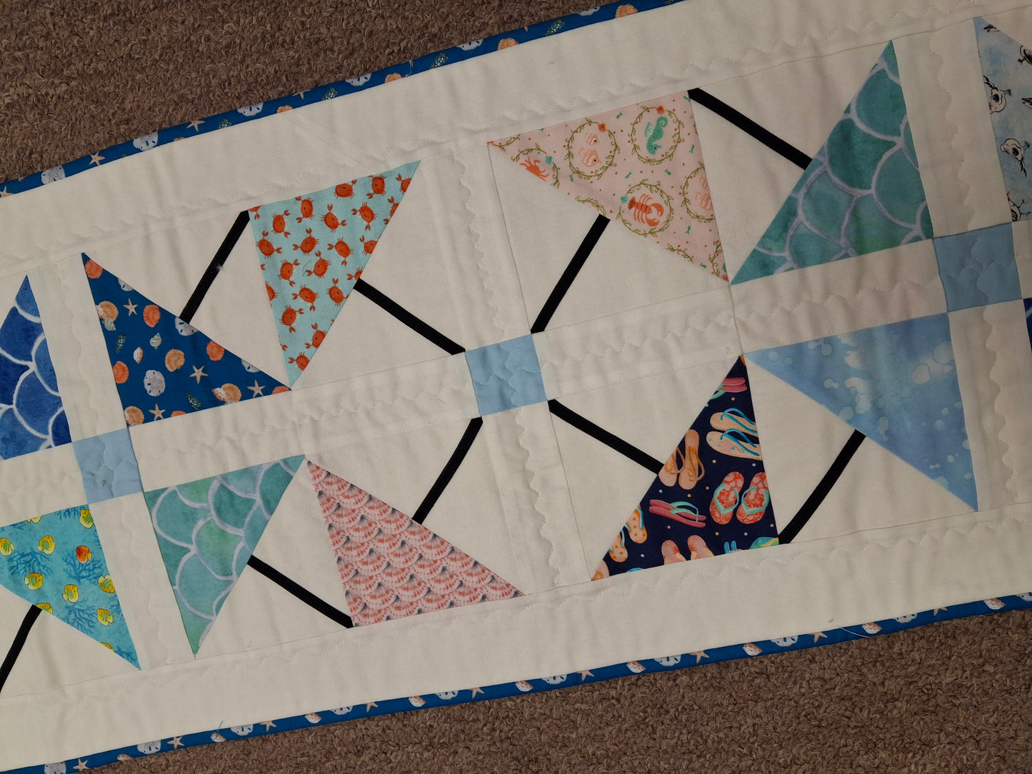 Lil' Umbrellas Table Runner Kit with Pattern by Villa Rosa Designs