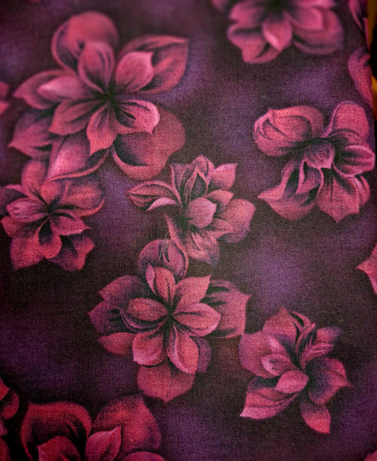 118" Dreams - Plum Floral 907827 183 by Fabri-Quilt Inc.