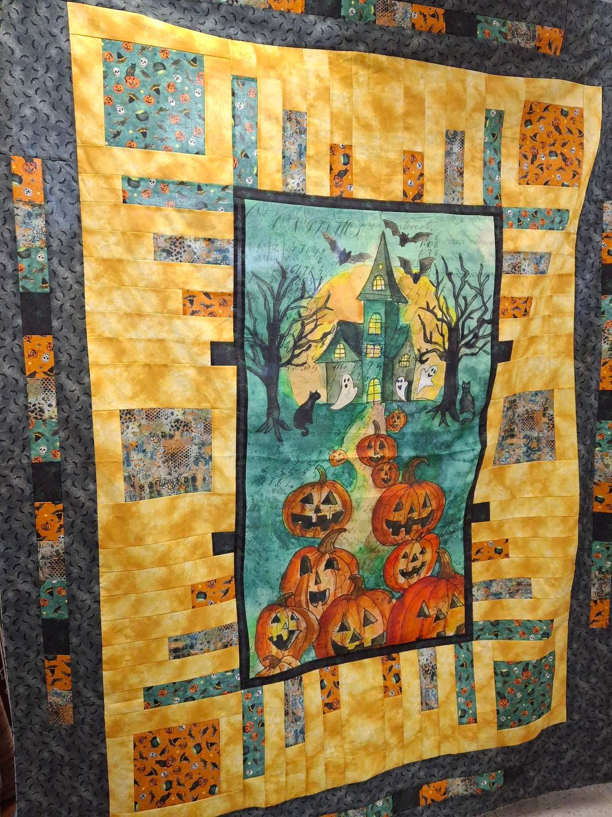 Emerald Hollow Panel Halloween Quilt Kit