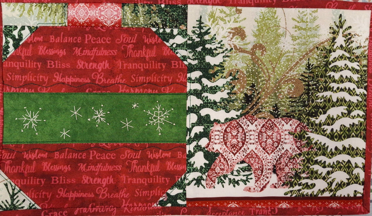 Holiday Bauble Snack Mat Kit - Red & Green Wildlife
