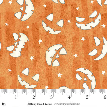 Ghosts in the Graveyard - Glow Jack-o-lantern Faces Orange 2027G 33 by Henry Glass & Co.