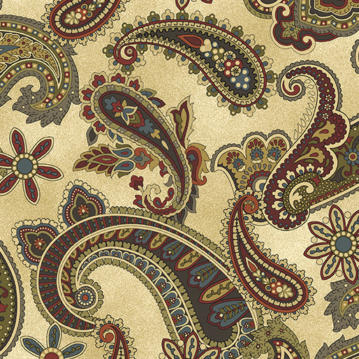 Shadow Mountain - Dover Hill Paisley on Beige 02191 70 by Benartex