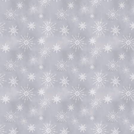 Let it Show-Man! - Snowflakes All Over Gray 27758-919 by Wilmington Prints