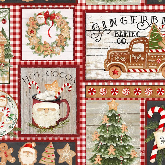 Very Merry Gingerbread - Gingerbread Patch 24610 Multi by 3 Wishes