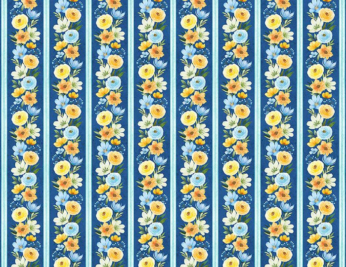 Gentle Meadow - Border Floral 32111 457 by Wilmington Prints