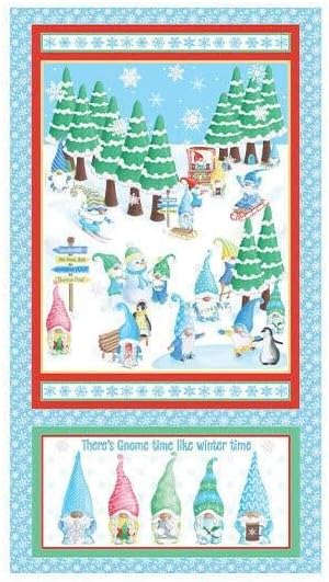 Snow Gnome Wonderland - Christmas Gnomes 24" x WOF by Benartex (155)