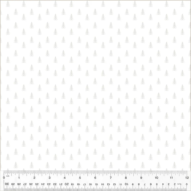 Icing - White on White Trees - 54145-1 by Windham Fabric