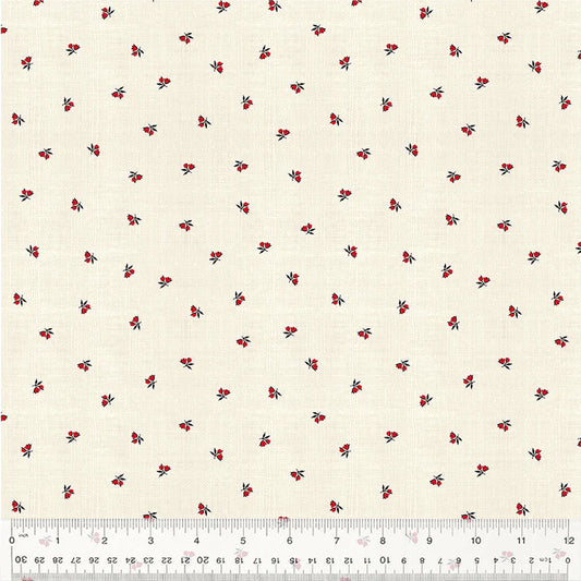 Sable & Scarlet - Cream Buds - 54151-1 by Windham Fabrics