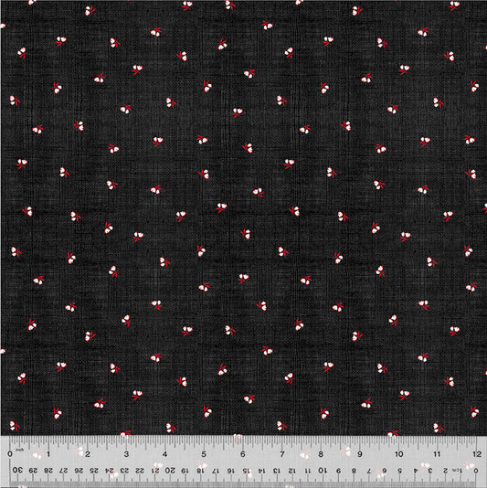 Sable & Scarlet - Black Buds - 54151-2 by Windham Fabrics