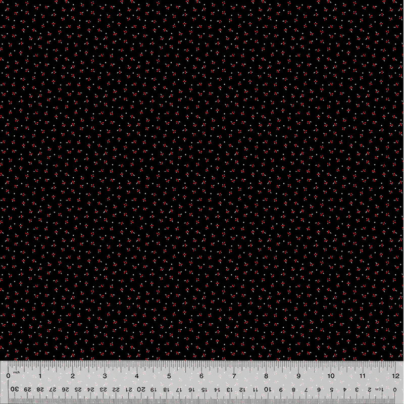Sable & Scarlet - Black - 54153-2 by Windham Fabric