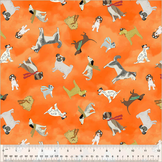 Up Up and Awoof - Orange Ember - 54308-4 by Windham Fabrics