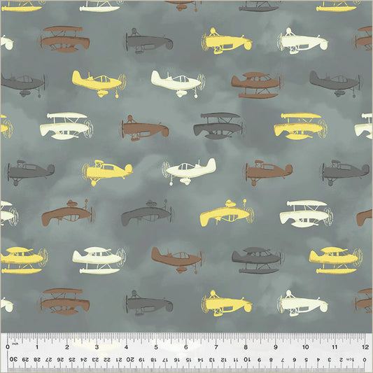 Up Up and Awoof - Fog Gray - 54309-6 by Windham Fabrics