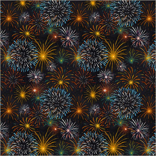 The State Fair - Fireworks Black 55200-3 by Whistler Studios for Windham Fabrics