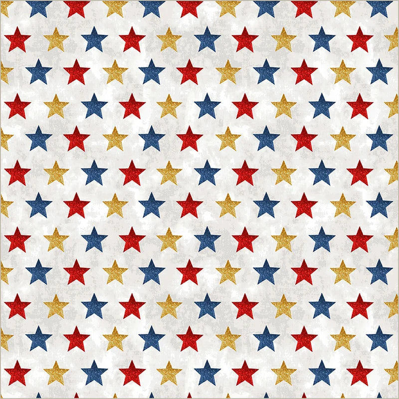 All-American Christmas - Star Bright Multi 55279-1 by Windham Fabrics