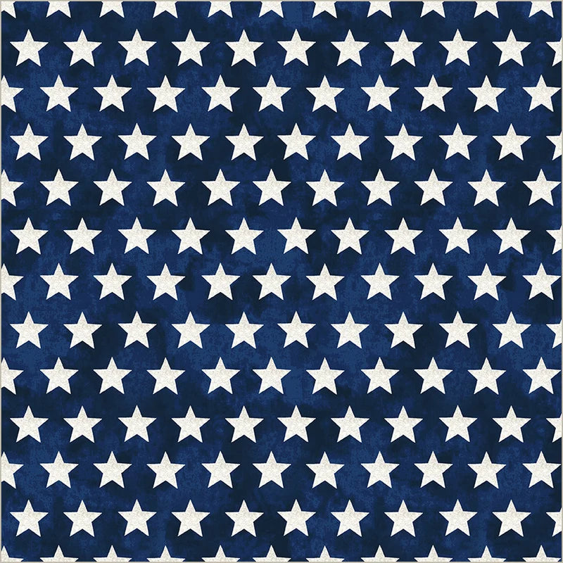 All-American Christmas - Star Bright Blue 55279-4 by Windham Fabrics