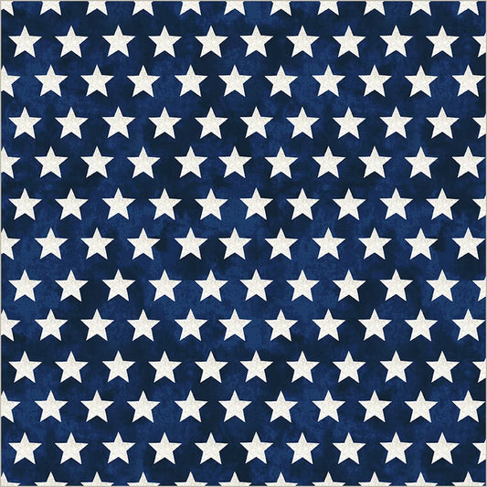 All-American Christmas - Star Bright Blue 55279-4 by Windham Fabrics
