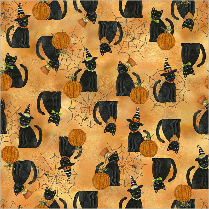 Midnight Hollow - Black Cat Cider- 55301-4 by Windham Fabrics