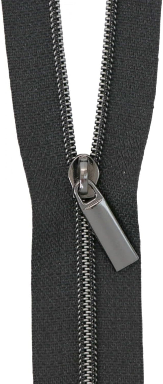 Sallie Tomato - 3 Yard Zipper - Grey Tape & Gunmetal Coil #5