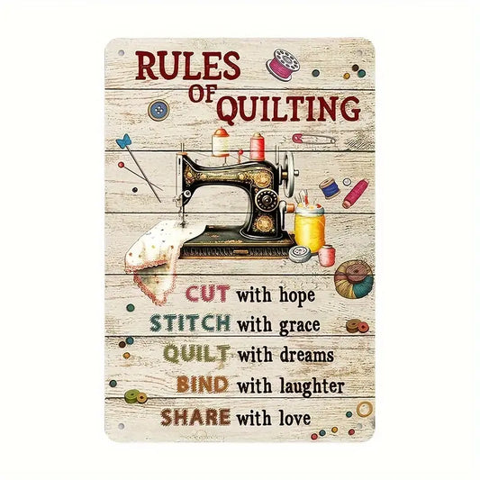 Novelty Sign - Rules of Quilting