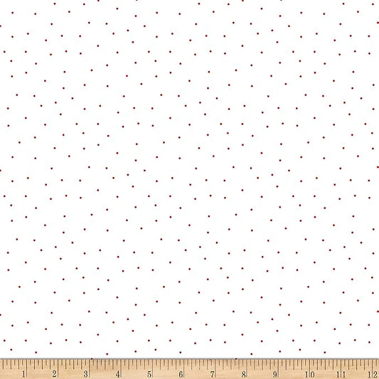 Essential Pindots - Red on White 39131-113 by Wilmington Prints