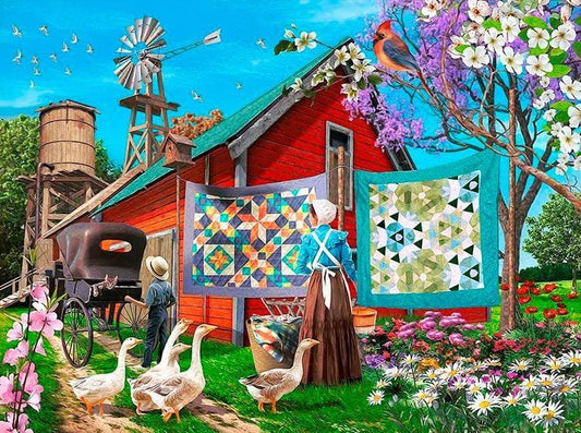 Puzzles - Amish Backyard 1000 Pc. Puzzle