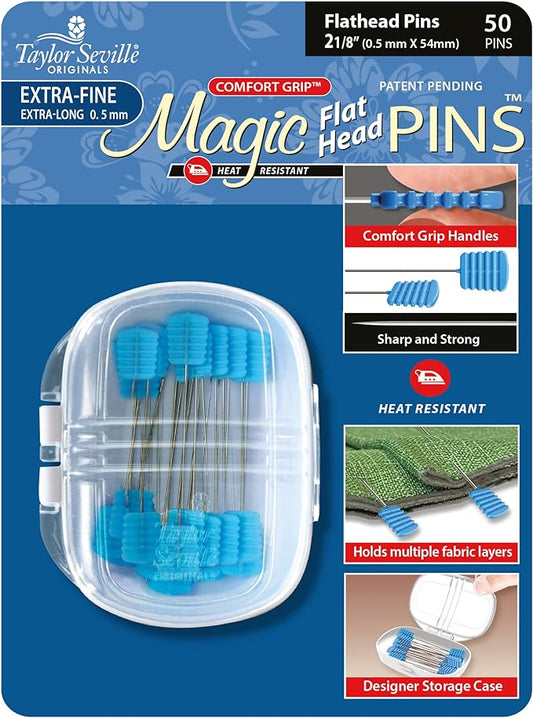 Magic Pins - Flathead Pins - 2 1/8" Pkg. of 50