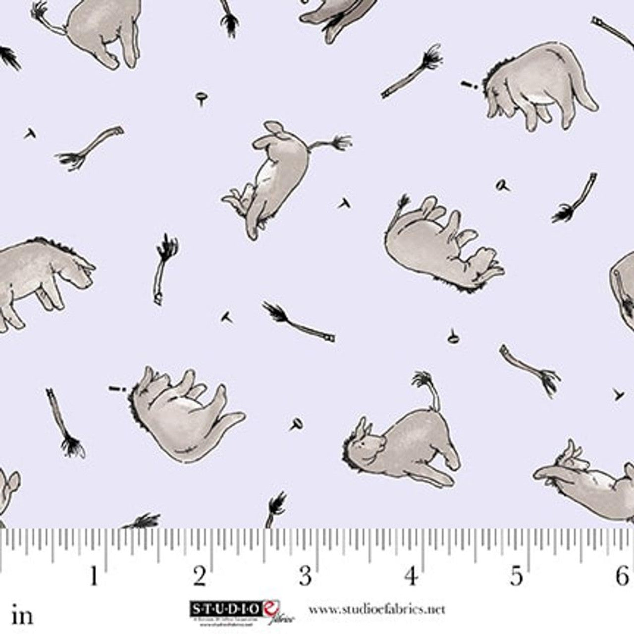 Classic Winnie - Donkeys Lt. Purple 8720-50 Licensed Fabric by Studio e&nbsp;