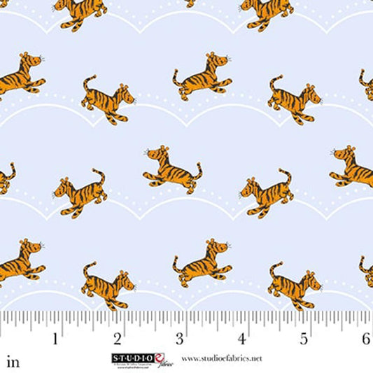 Classic Winnie - Tigers Lt. Blue 8722-11 Licensed Fabric by Studio e