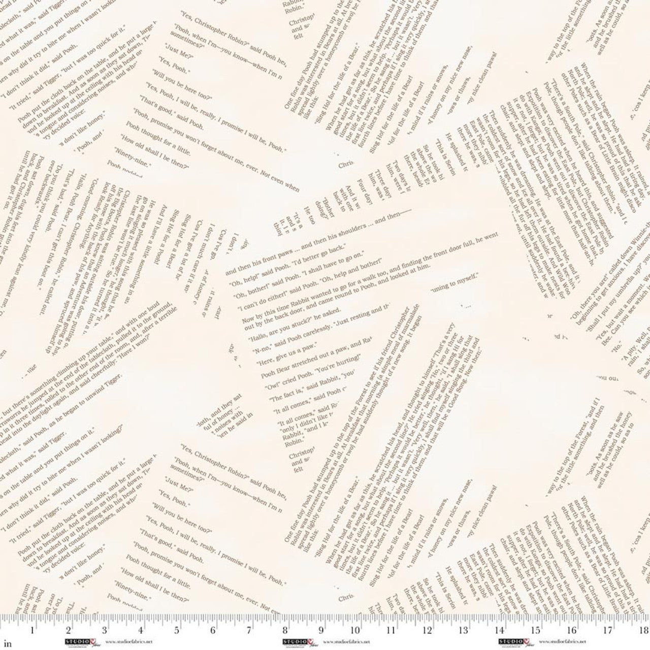 Classic Winnie - Stories Sepia 8723-30 Licensed Fabric by Studio e