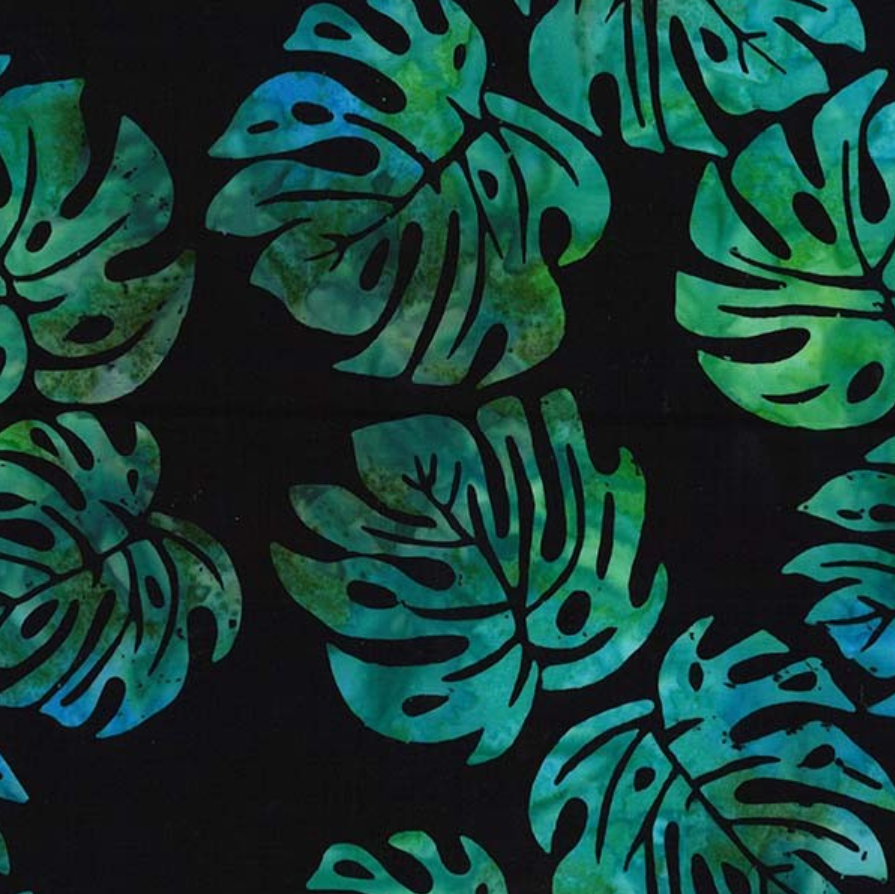 Tropical Leaves Batik BT8512 by Michael Miller Fabrics