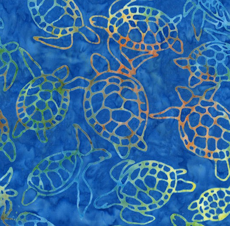 Multi Turtle Batik BT9206-BLUE-D by Michael Miller Fabrics