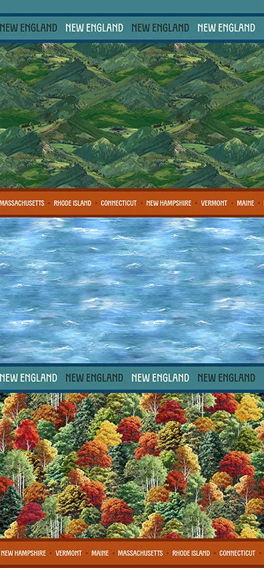 All New England Shop Hop Fabric 2026 PRESALE - Border Land/Sea-55476D-1 by Whistler Studios