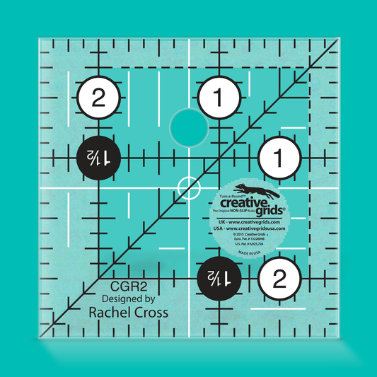 Creative Grids - 2 1/2" x 2 1/2" Non-Slip Ruler