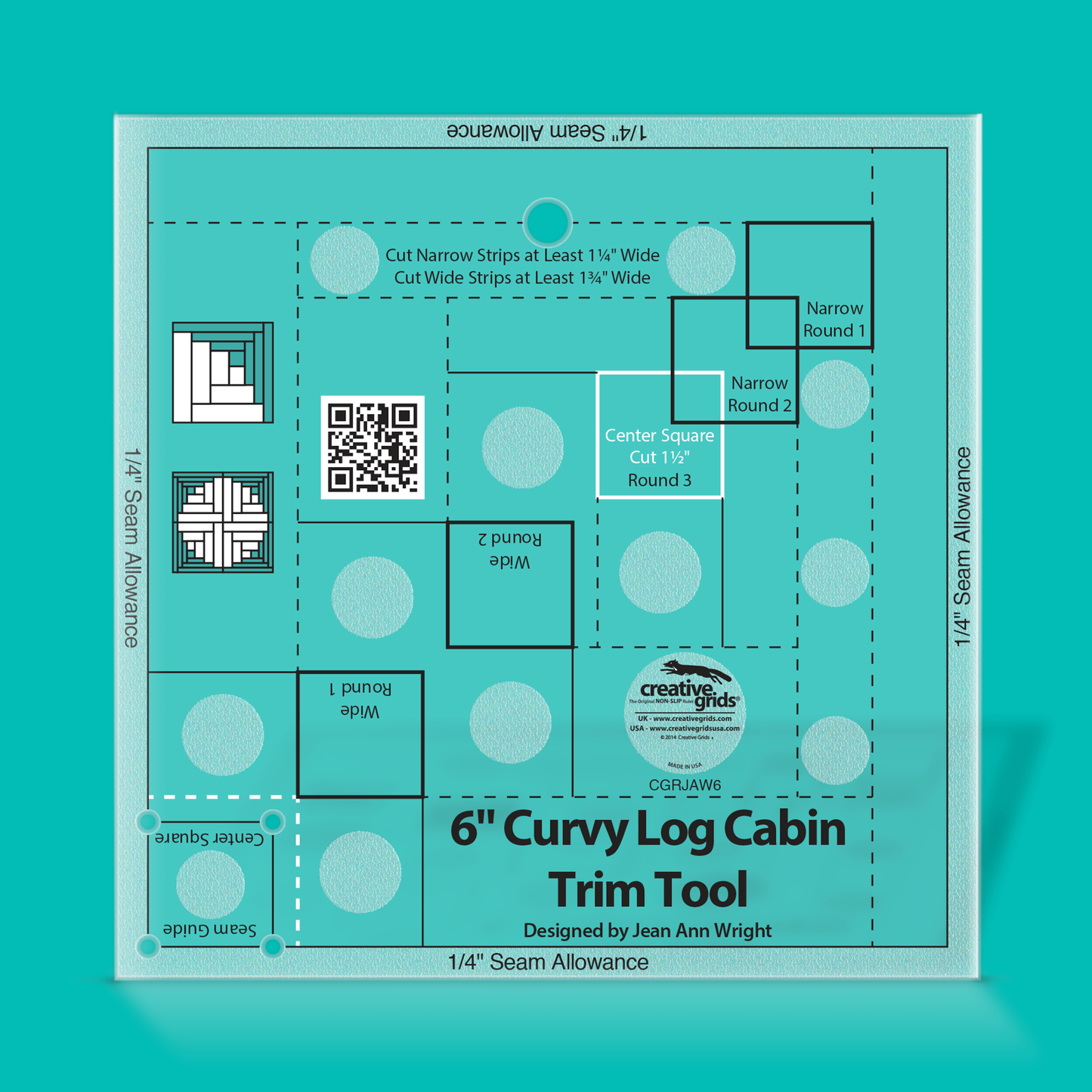 Creative Grids - 6" Curvy Log Cabin Trim Tool