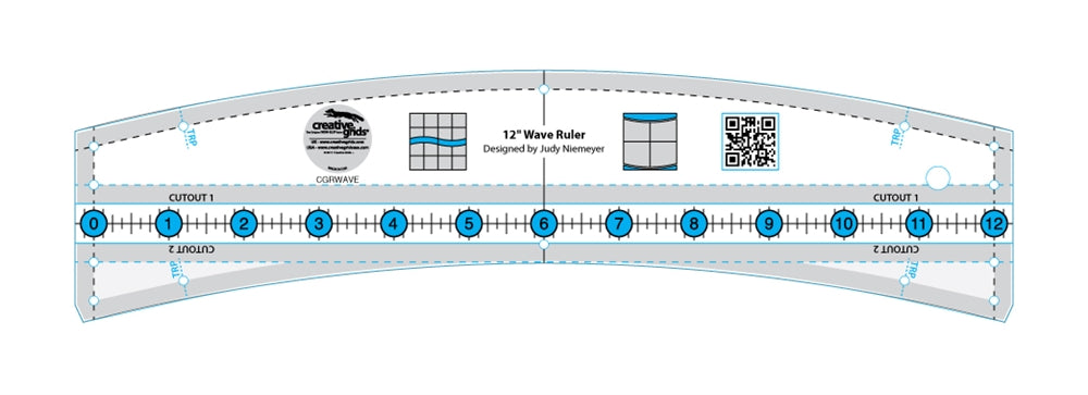 Creative Grids - 12" Wave Ruler