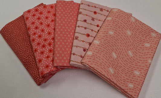 Coral/Pink Tones Fat Quarter Pack of 5 - Paradise Live 10-30-2024