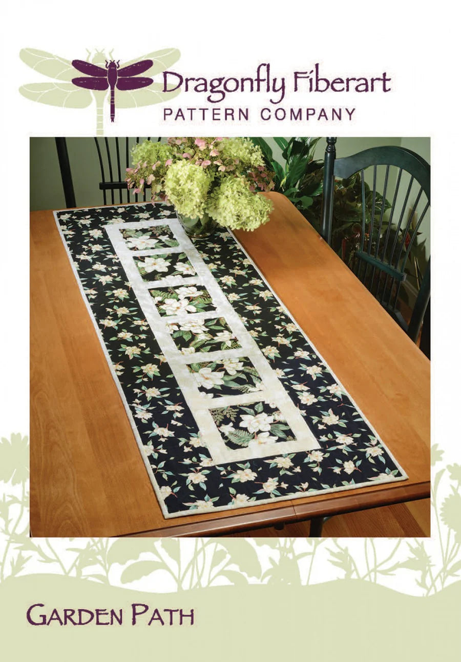 Garden Path Table Runner Pattern by Dragonfly Fiberart Pattern Company