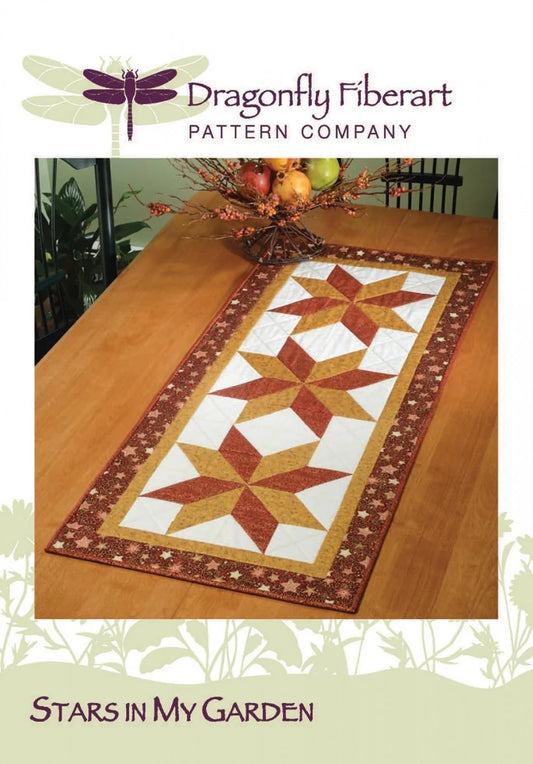 Stars in My Garden Table Runner by Dragondfly Fiberart Pattern Company